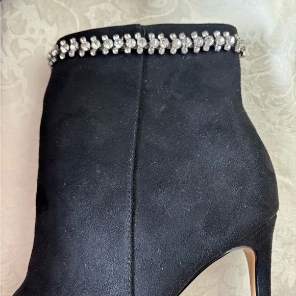 Express Faux Suede Rhinestone Ankle Boots, Size 9 - Picture 4 of 9